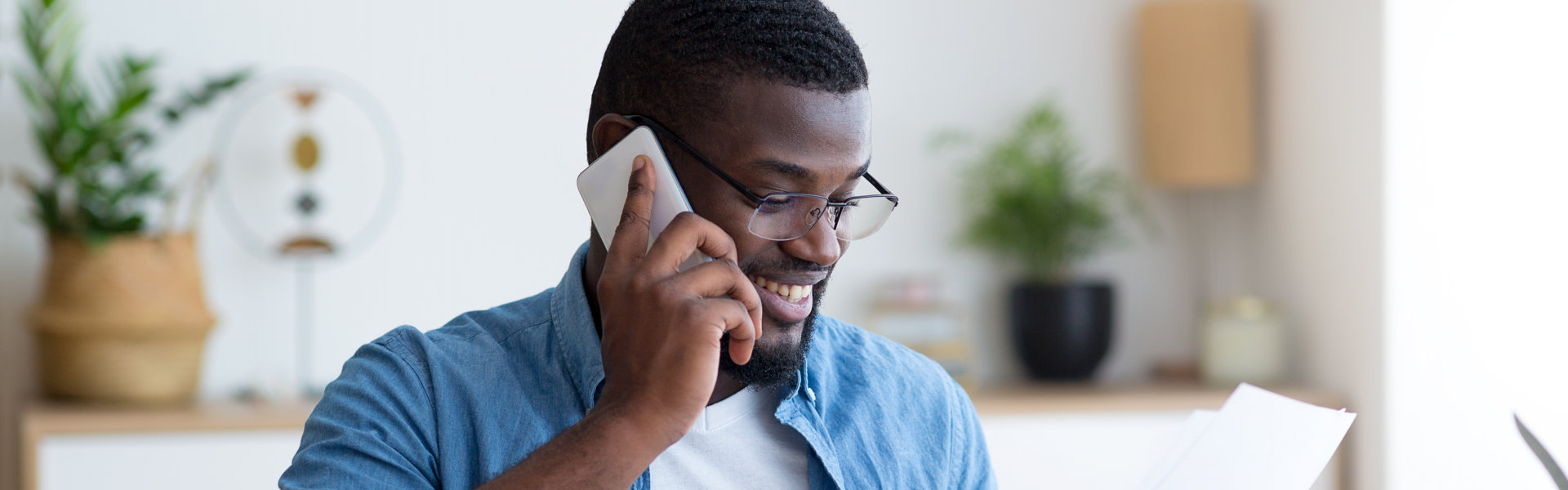 man talking on the phone